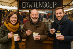 Genieten van de erwtensoep