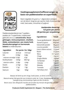 Pure Fungi Vitality achterzijde